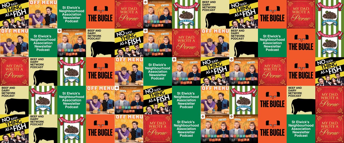 Artwork collage of the best British comedy podcasts in 2026