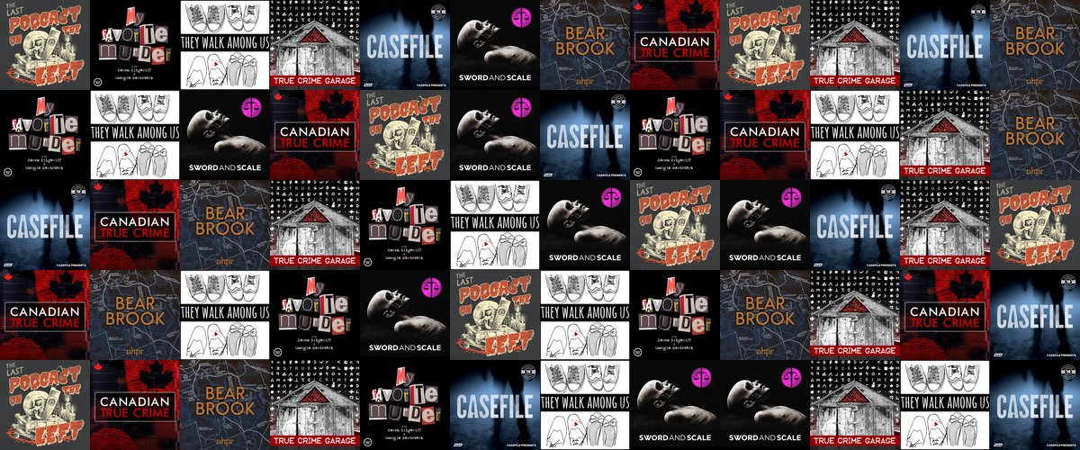 Artwork collage of the best serial killer podcasts in 2026