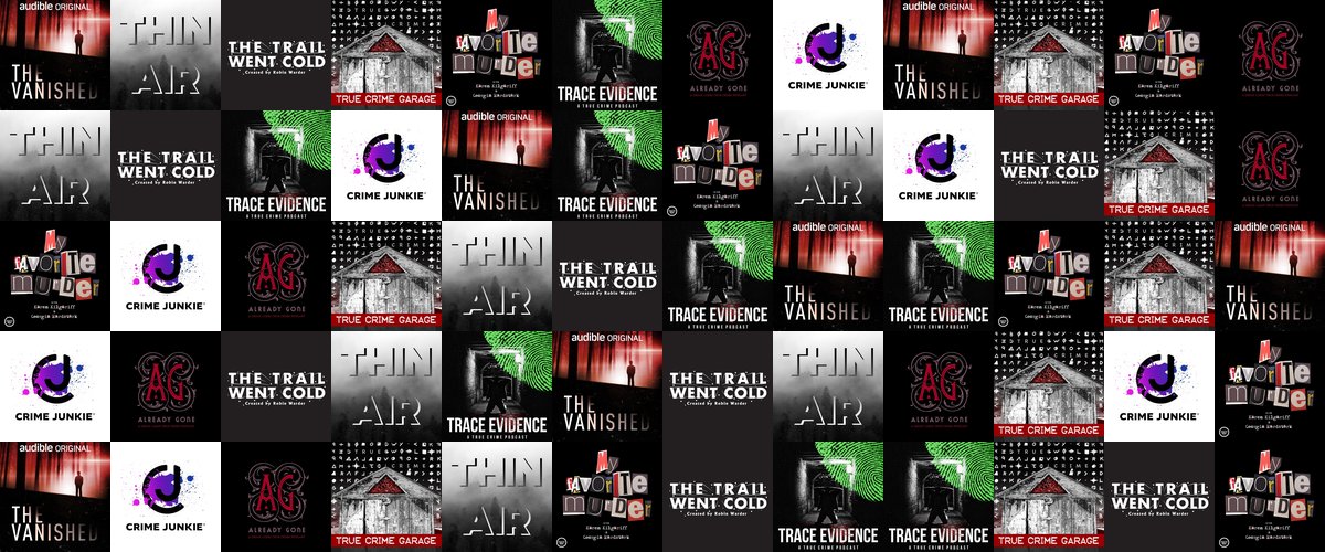 Artwork collage of the best unsolved mystery podcasts in 2026