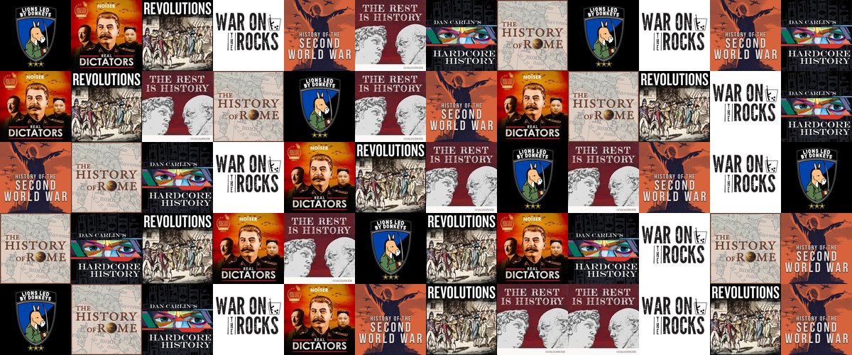 Artwork collage of the best war and military history podcasts in 2026